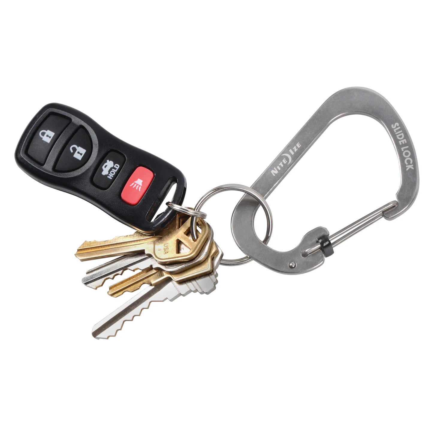 Nite Ize SlideLock® Carabiner Stainless Steel #4, Black