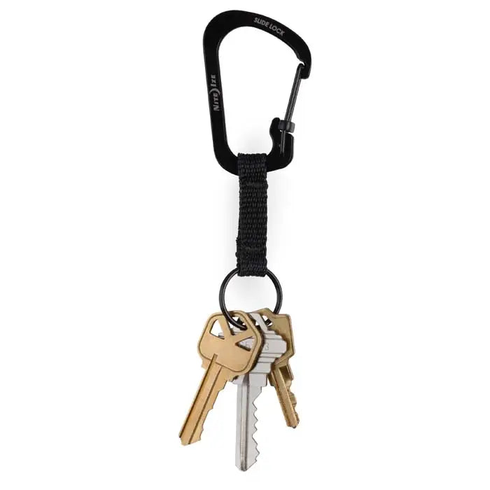 Nite Ize SlideLock® Key Ring Stainless Steel, Black