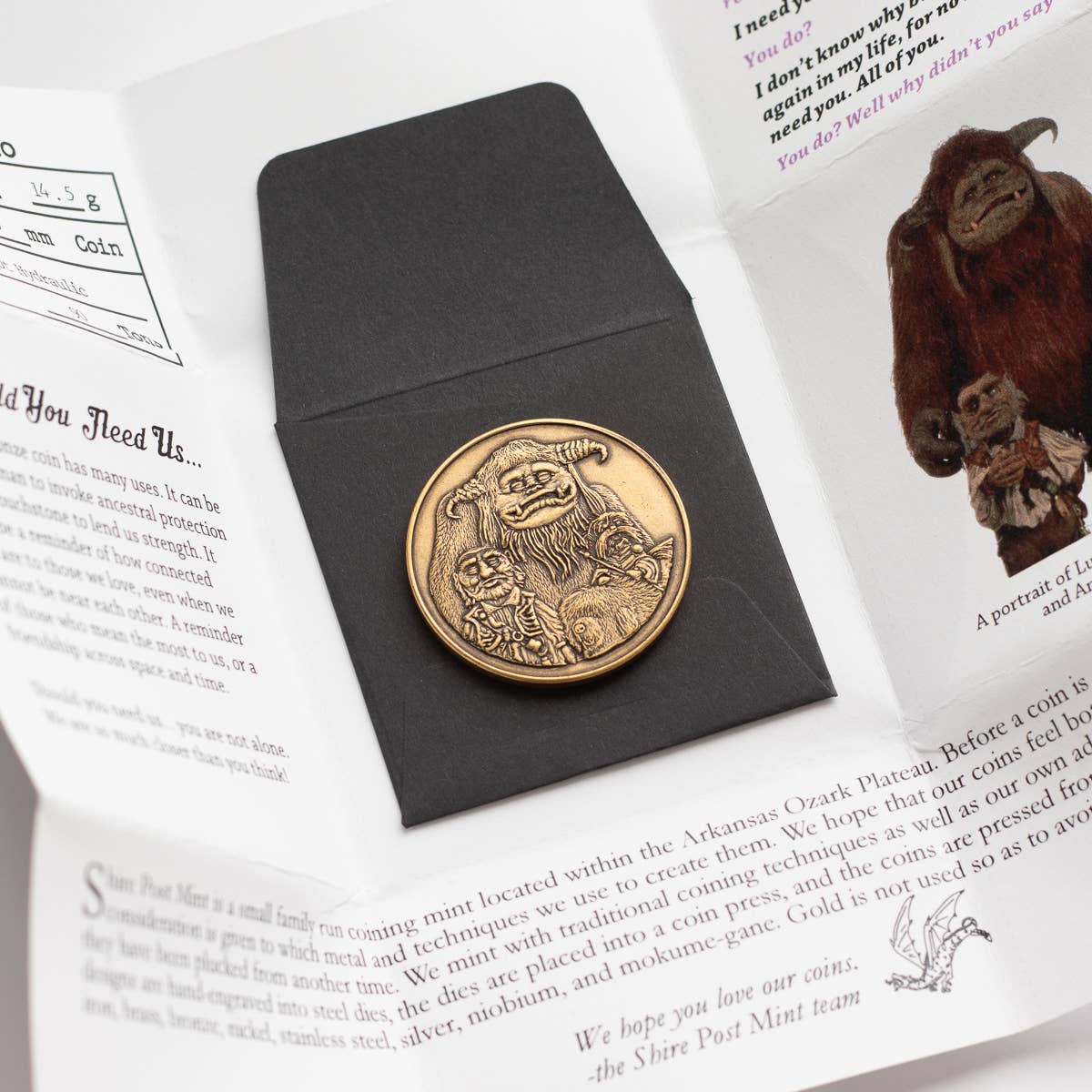 Shire Post Mint Labyrinth | Should You Need Us Bronze Friendship Token