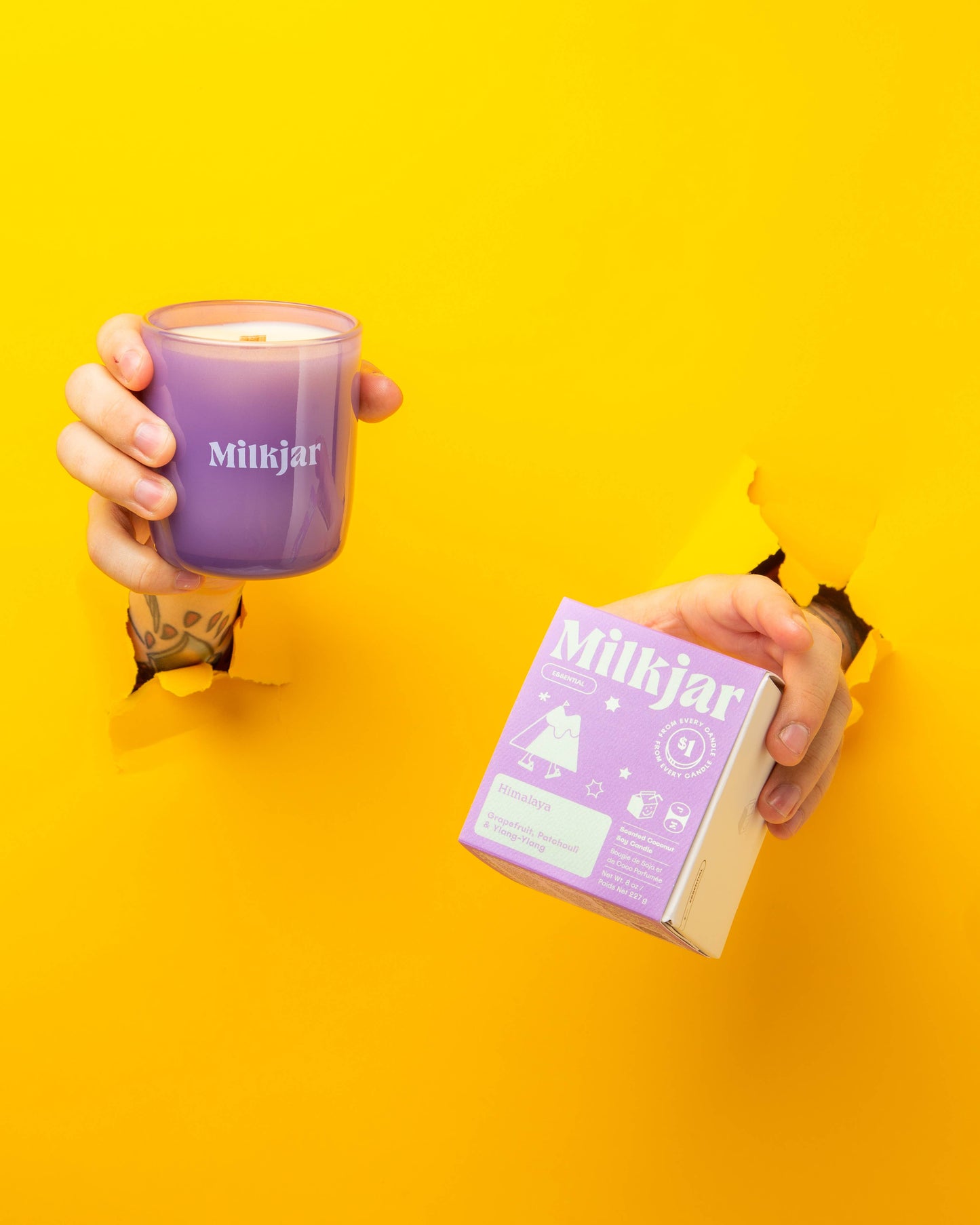 Milk Jar Candle Co. Himalaya - Essential Oil Coconut Soy, 8oz