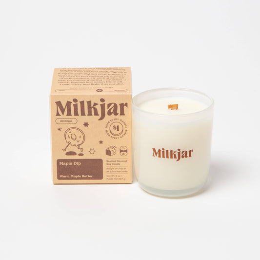 Milk Jar Candle Co. Maple Dip - Warm Maple Butter Coconut Soy, 8oz