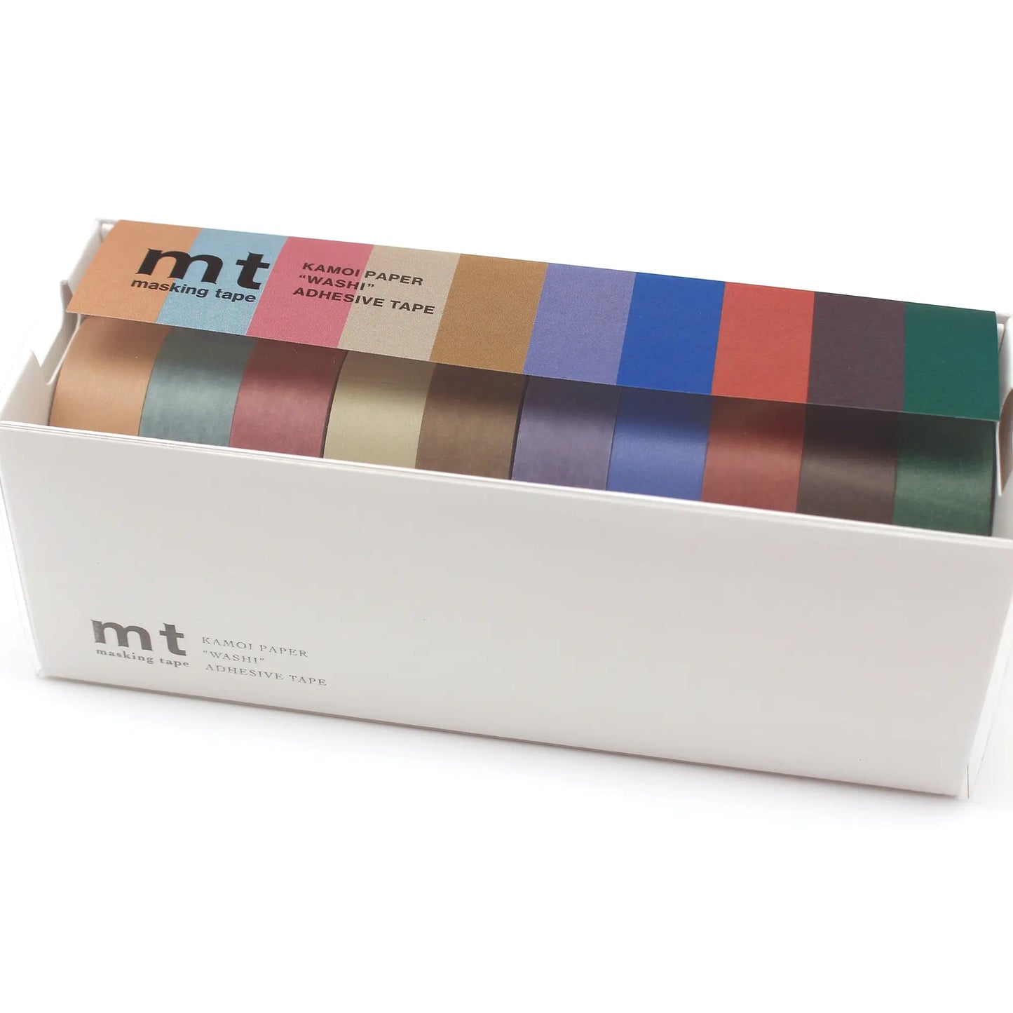 Mt masking tape MT Basic Box of 10 15mm Washi Tape, 10P Muted Colour