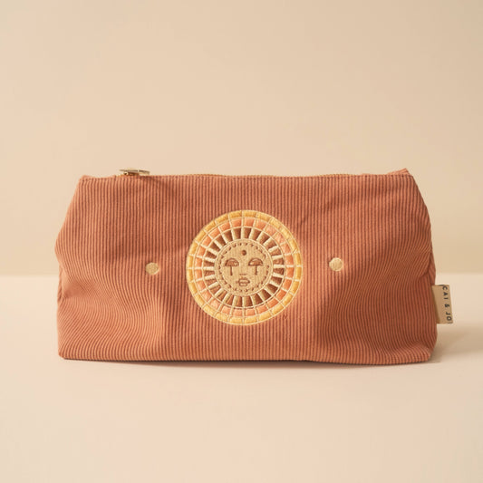 Cai & Jo Medium Corduroy Pouch, Dusty Pink