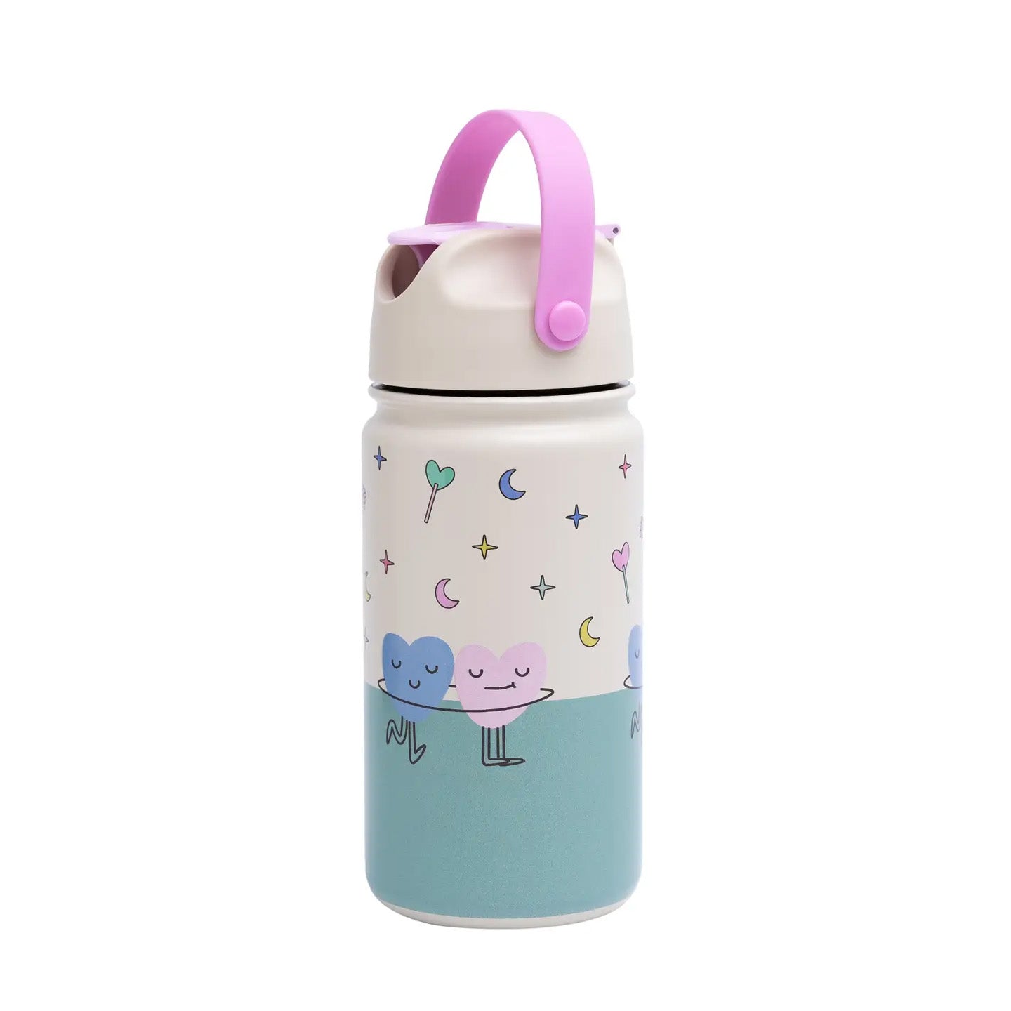The Cotton Cloud Stainless Steel Bottle, Dancing Hearts