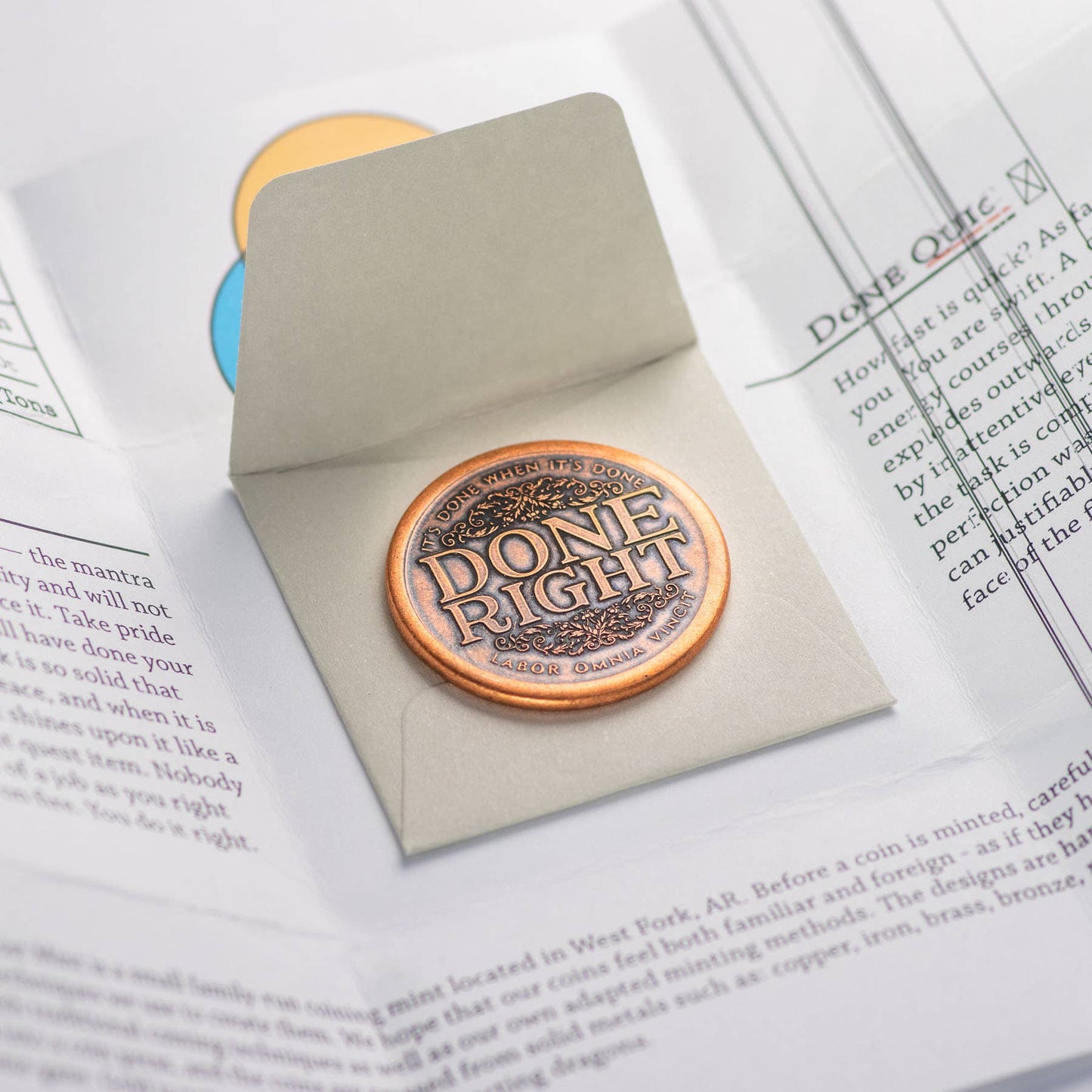 Shire Post Mint Done Right, Done Quick - Decision Maker Coin in Solid Copper