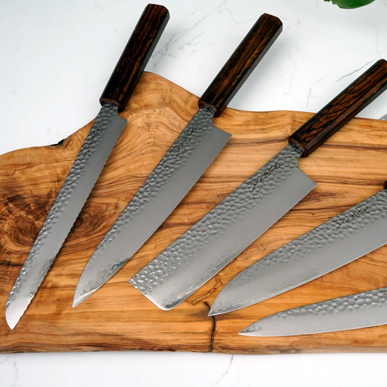 Demko Knives Japanese San Mai Kitchen Cutlery, Nakiri