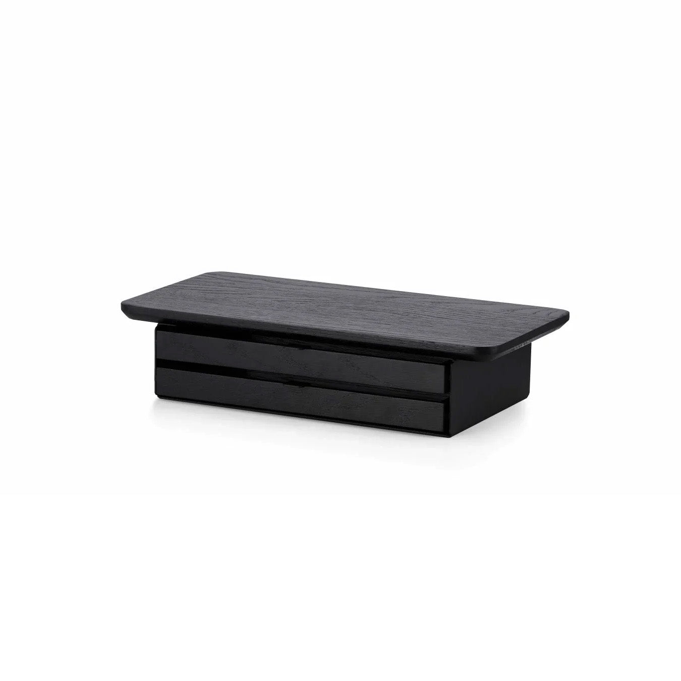 Oakywood Desk Shelf Mini Dual Drawer, Black/Black