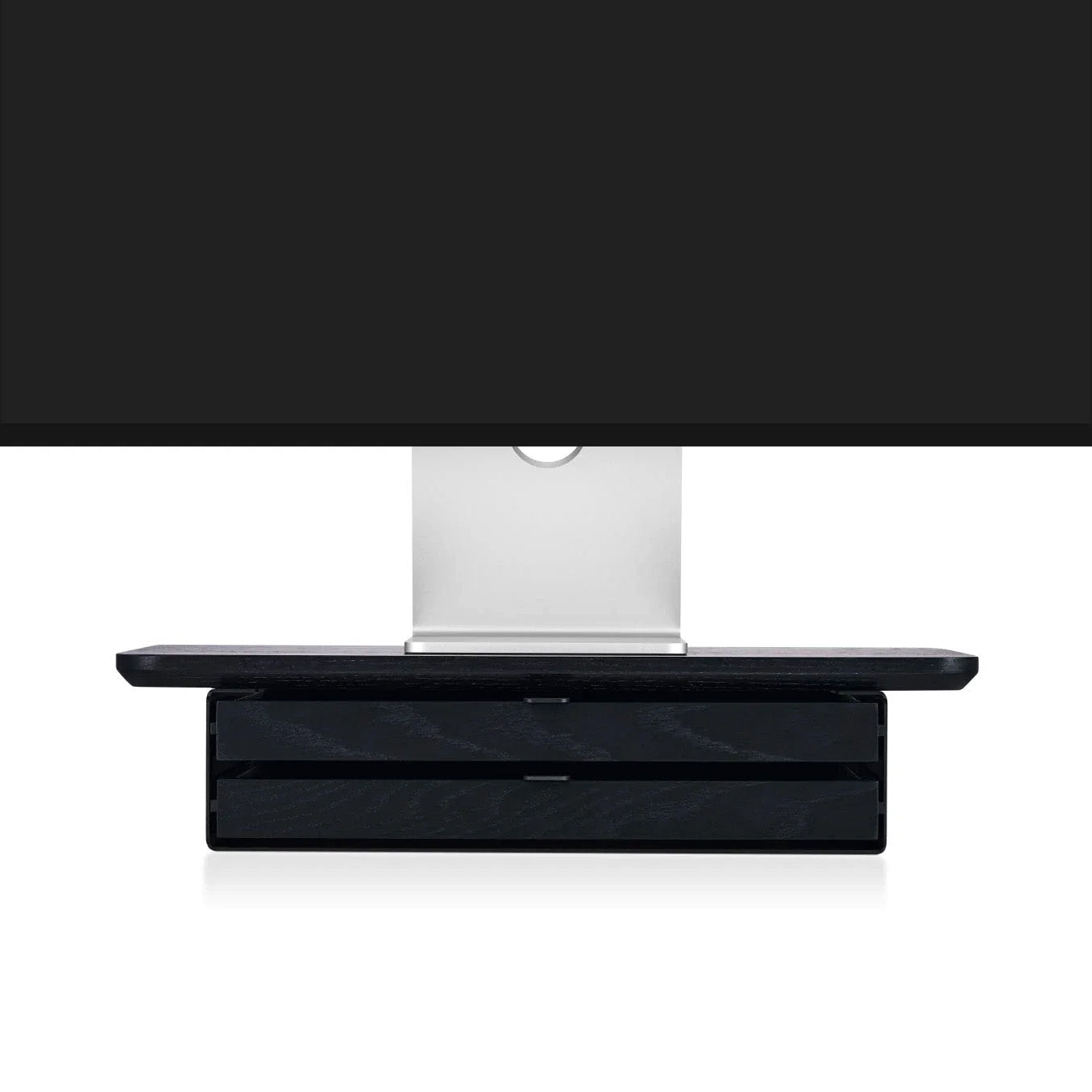 Oakywood Desk Shelf Mini Dual Drawer, Black/Black