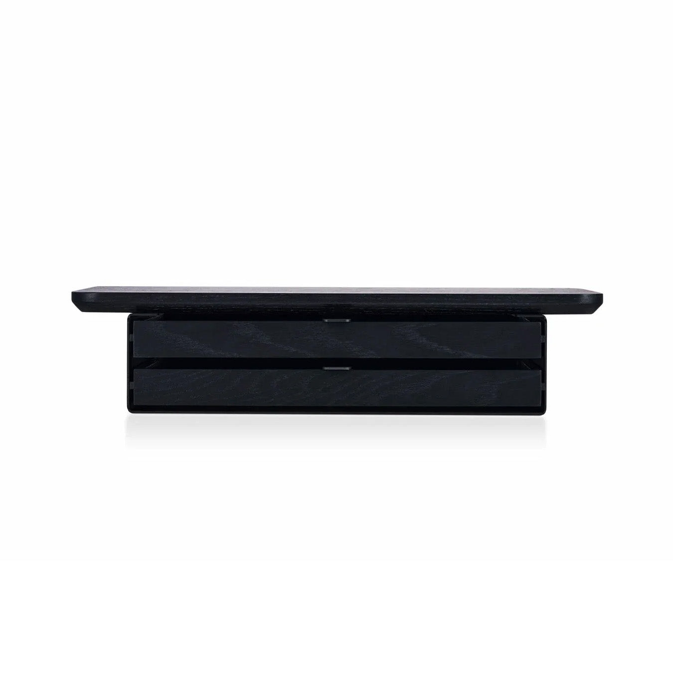 Oakywood Desk Shelf Mini Dual Drawer, Black/Black