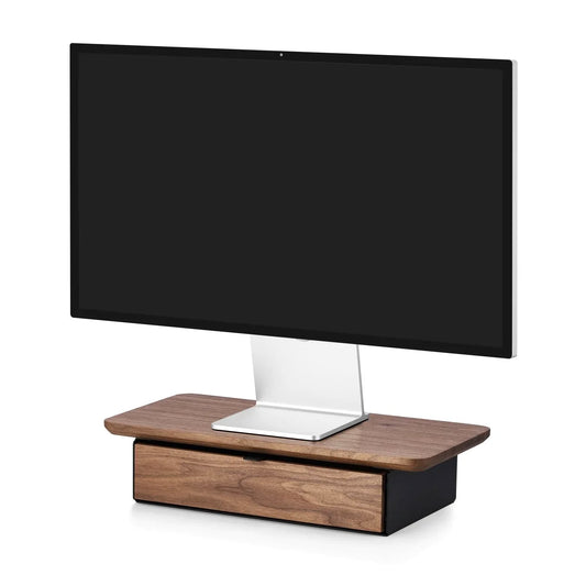 Oakywood Desk Shelf Mini Single Drawer, Walnut/Black