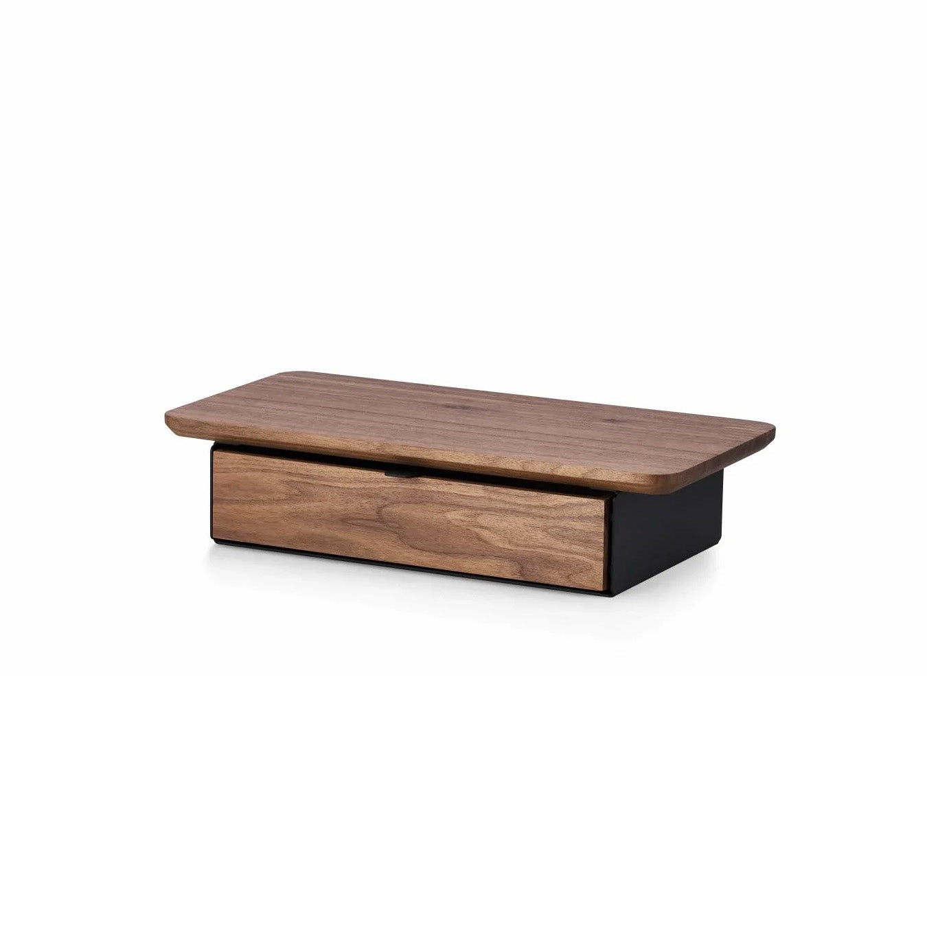 Oakywood Desk Shelf Mini Single Drawer, Walnut/Black