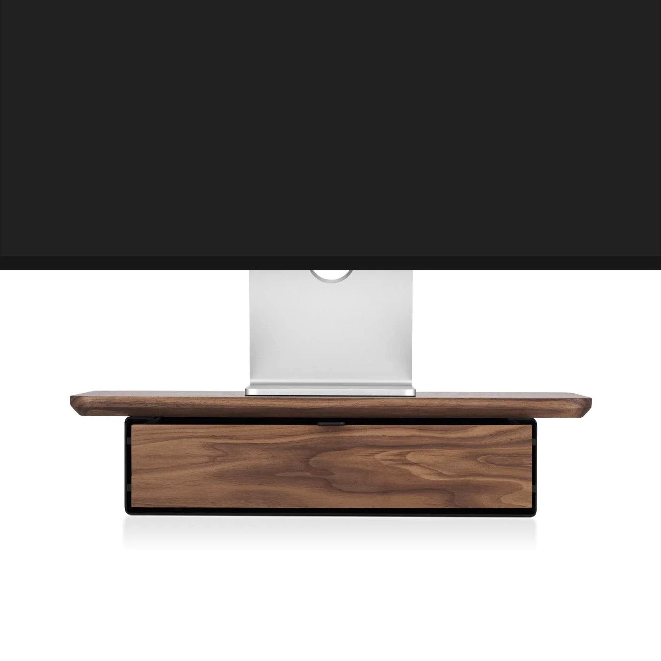 Oakywood Desk Shelf Mini Single Drawer, Walnut/Black