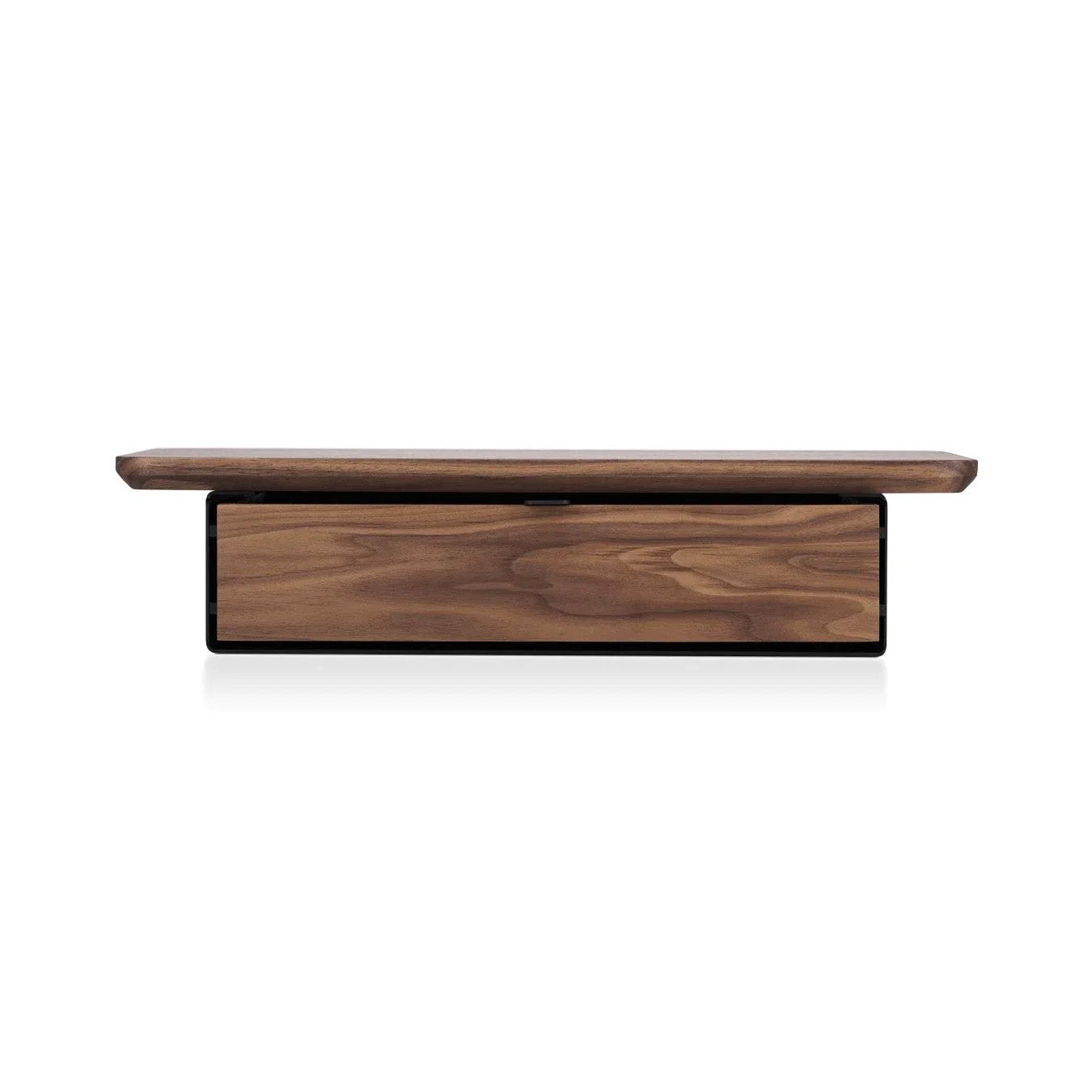 Oakywood Desk Shelf Mini Single Drawer, Walnut/Black