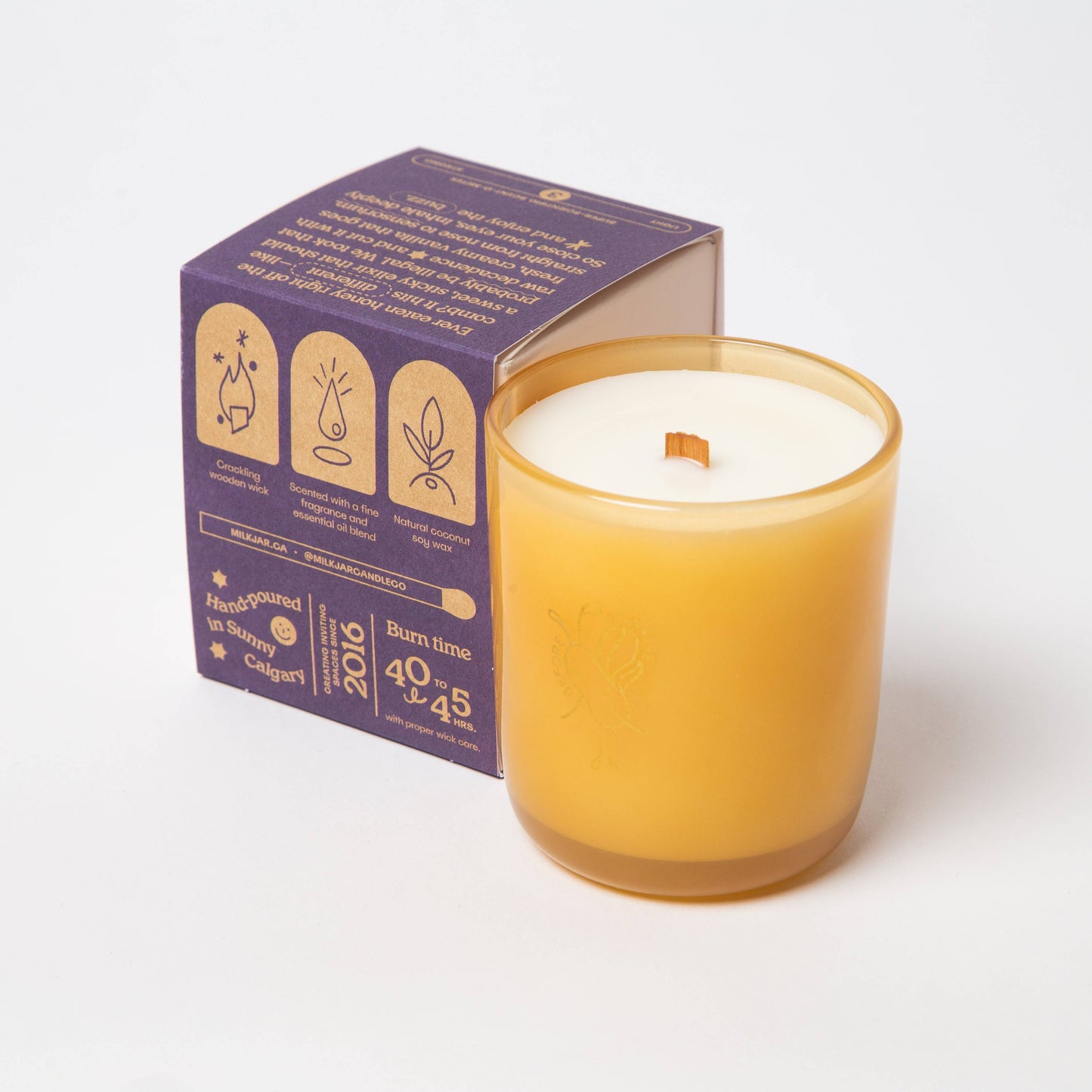 Milk Jar Candle Co. Before Sunrise - Milk & Honey Coconut Soy, 8oz