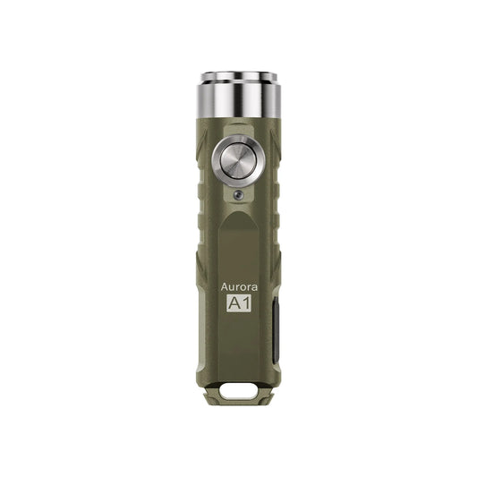 RovyVon Aurora A1 (4G) Metal-switch USB-C Keychain Flashlight 6500K, Army Green