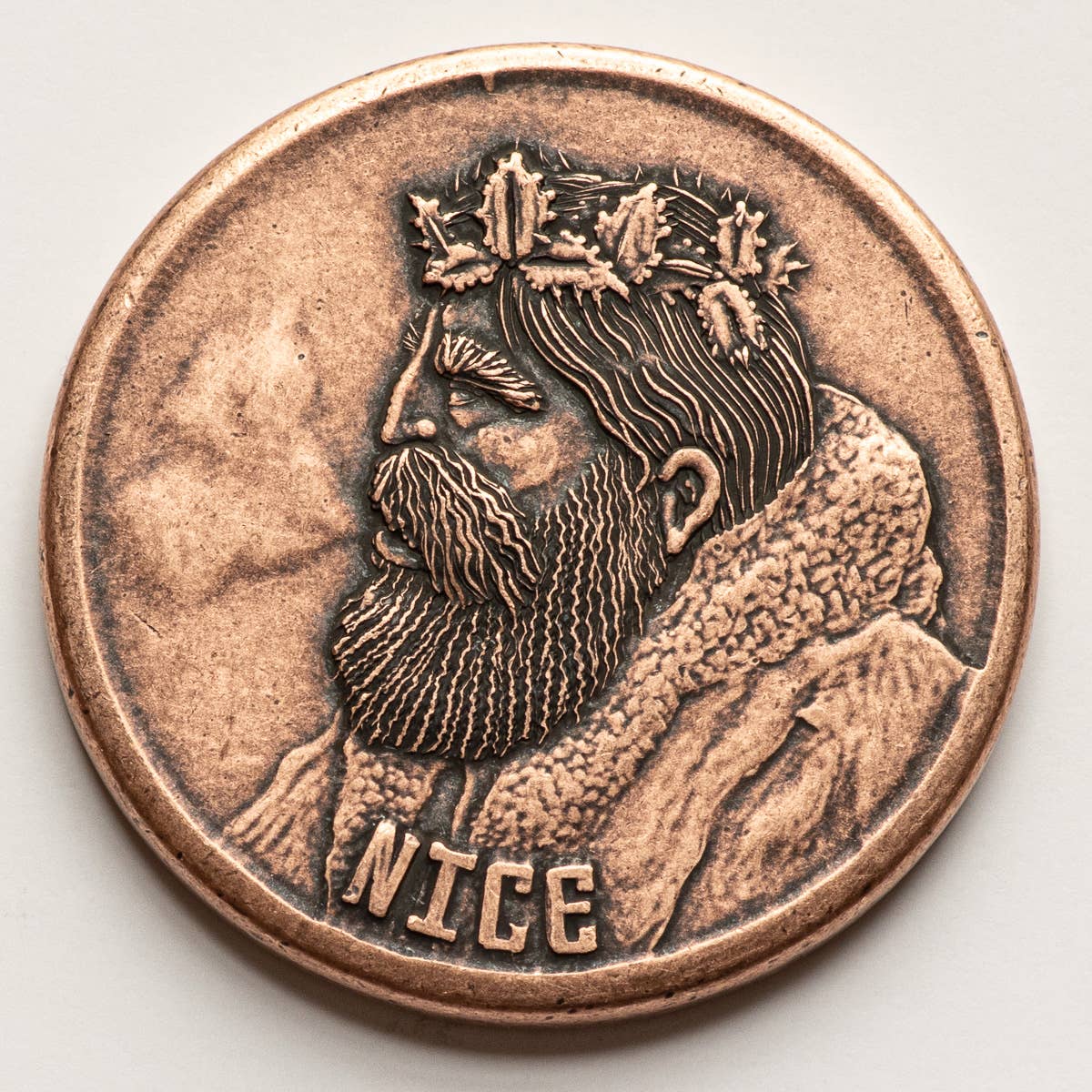 Shire Post Mint Naughty or Nice Copper Decision Maker Keepsake token