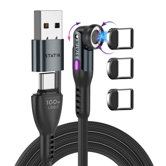 Statik® 360 Pro Magnetic Cable USB C Only 1.8 m, Black