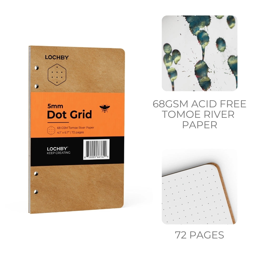 Lochby A6 Binder Refill (1-pack), Dot Grid