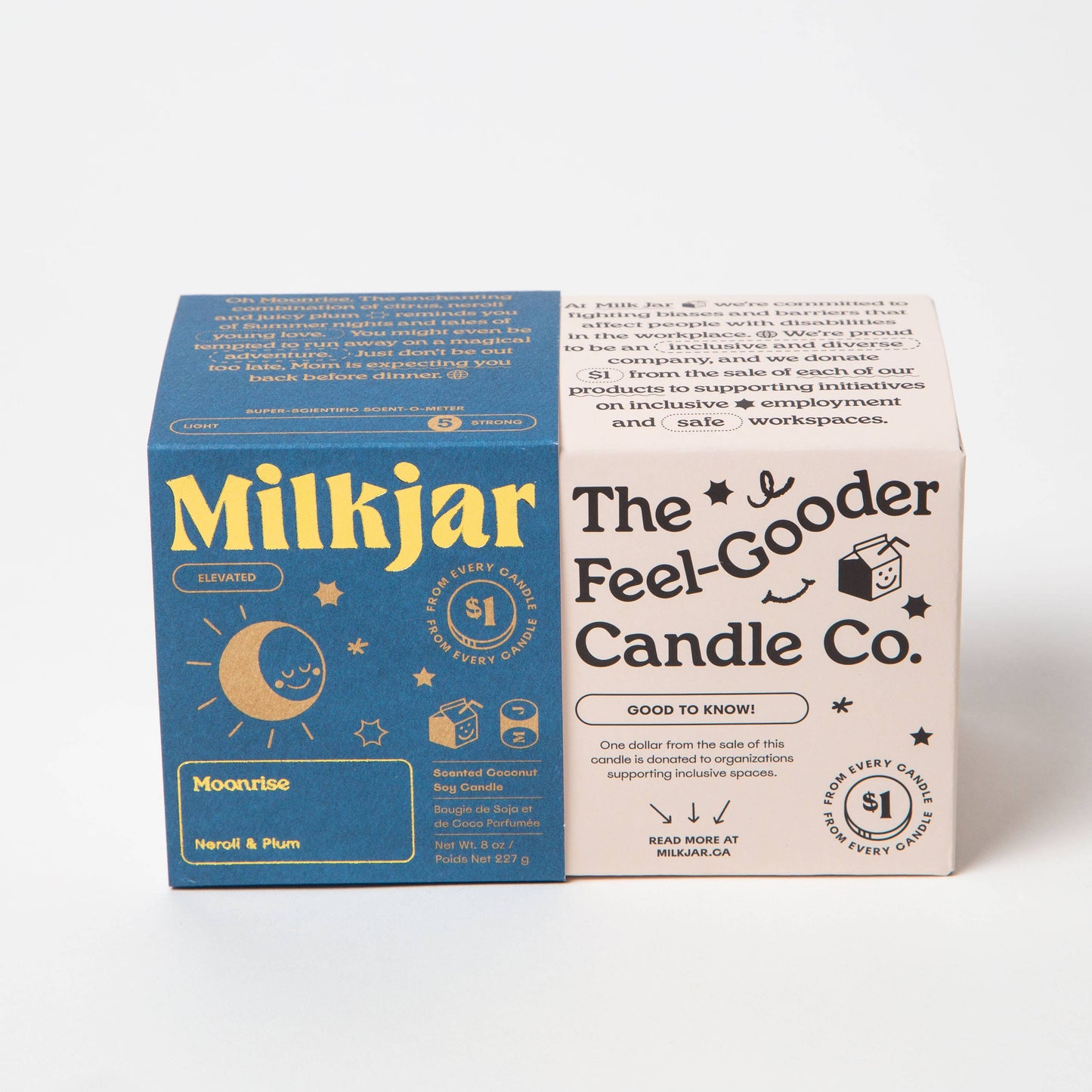 Milk Jar Candle Co. Moonrise - Neroli & Plum Coconut Soy, 8oz