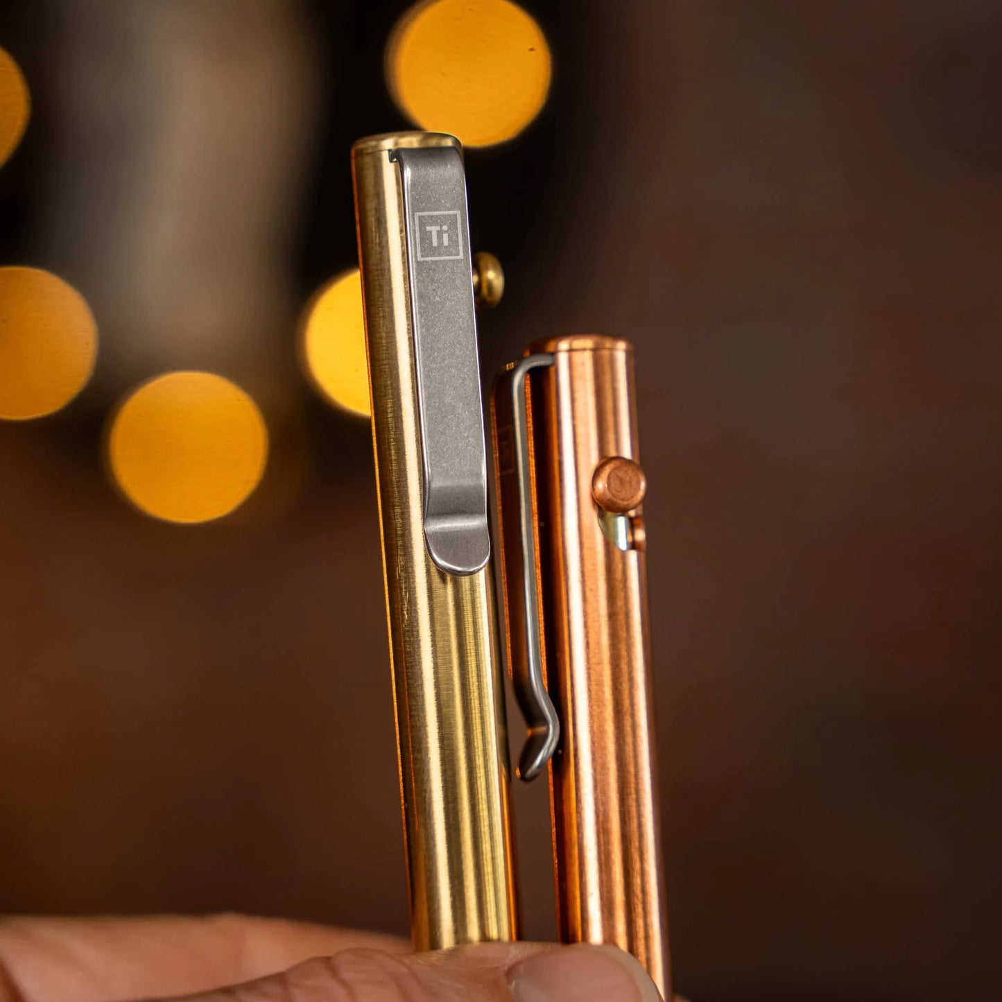 Big i Design Base Line Bolt Action Pen Titanium, Brass