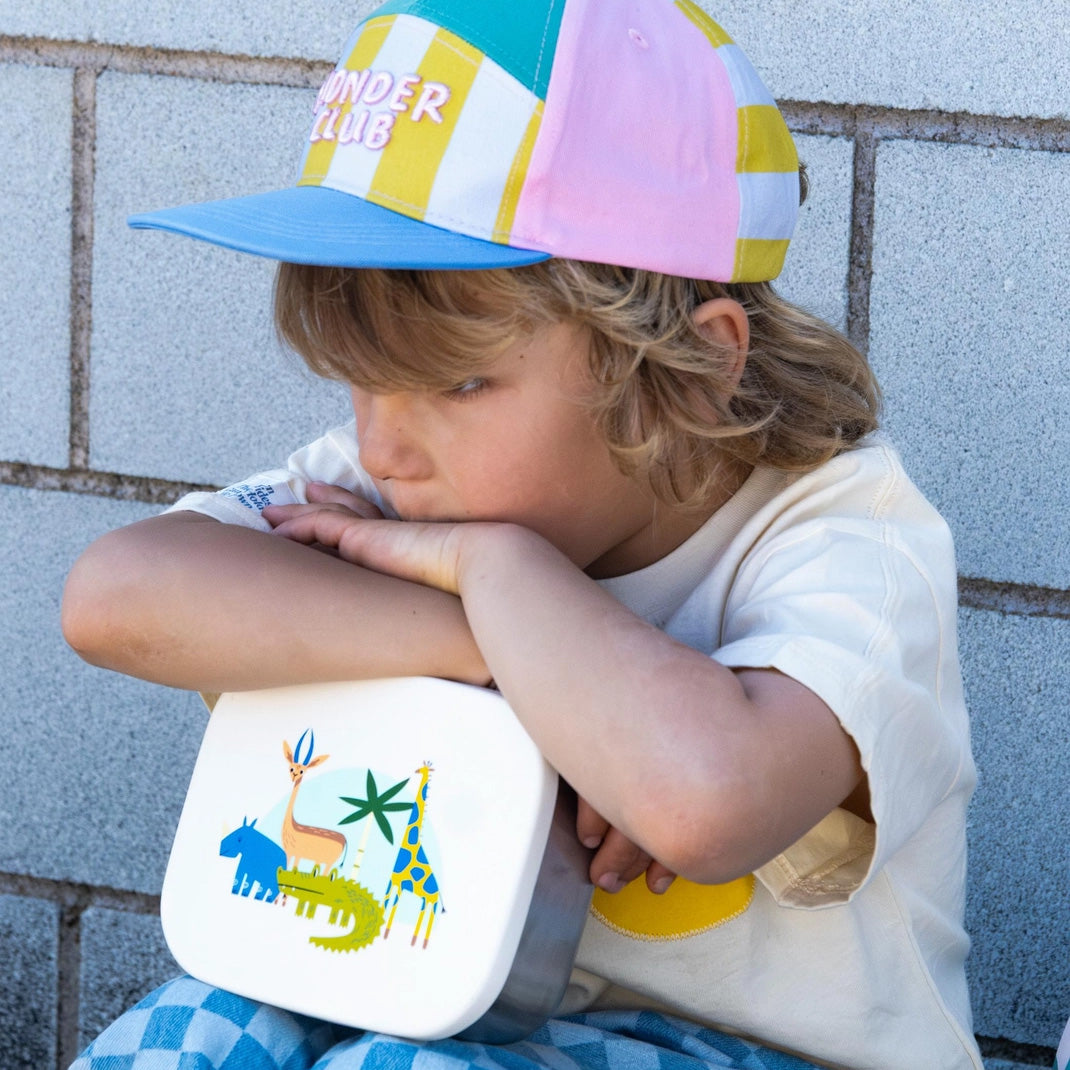 The Cotton Cloud Stainless Steel Lunchbox with Removable Compartments, Croc Rock