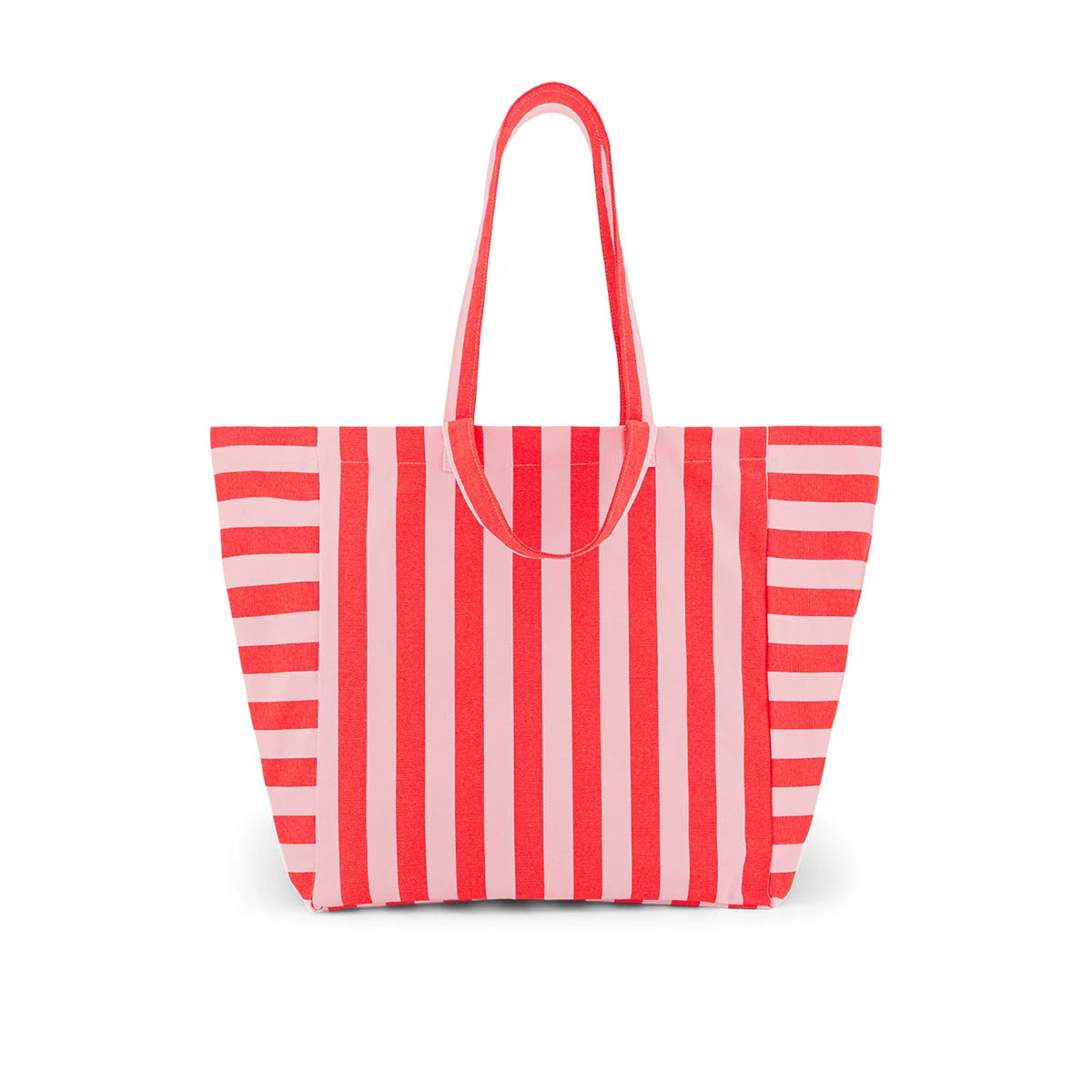 Rose in April Elisa Tote bag Stripes, Candy pink / Red