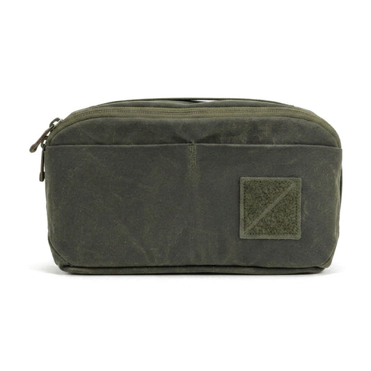 EVERGOODS Civic Access Pouch 2L, Waxed Olive, forfra
