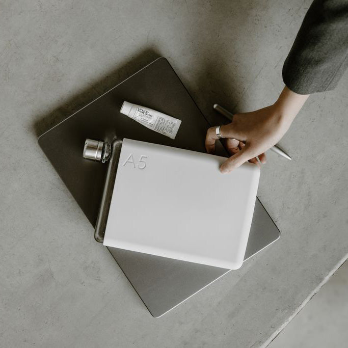 Memobottle™ A5 Transparent Bundle 750ml, Cool Grey