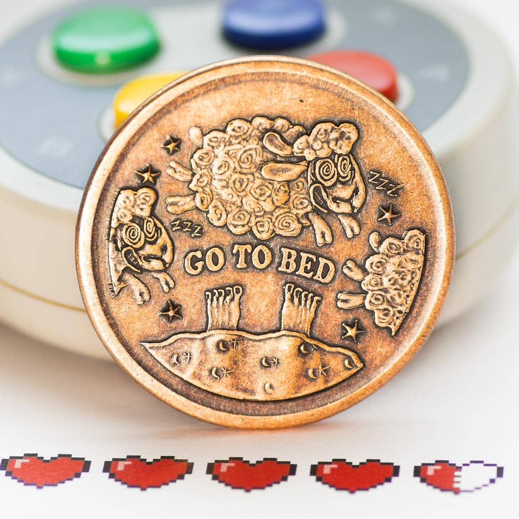 Shire Post Mint One More Game / Go to Bed Copper Decision Maker Coin