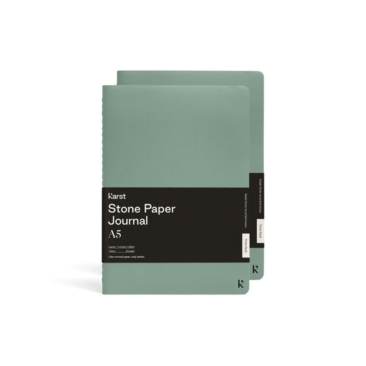 Karst Stone Paper Journal Twin Pack A5, Eucalypt