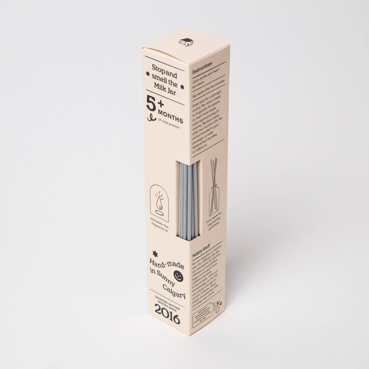 Milk Jar Candle Co. Hygge - Vanilla, Tobacco & Sea Salt Reed Diffuser, 4oz