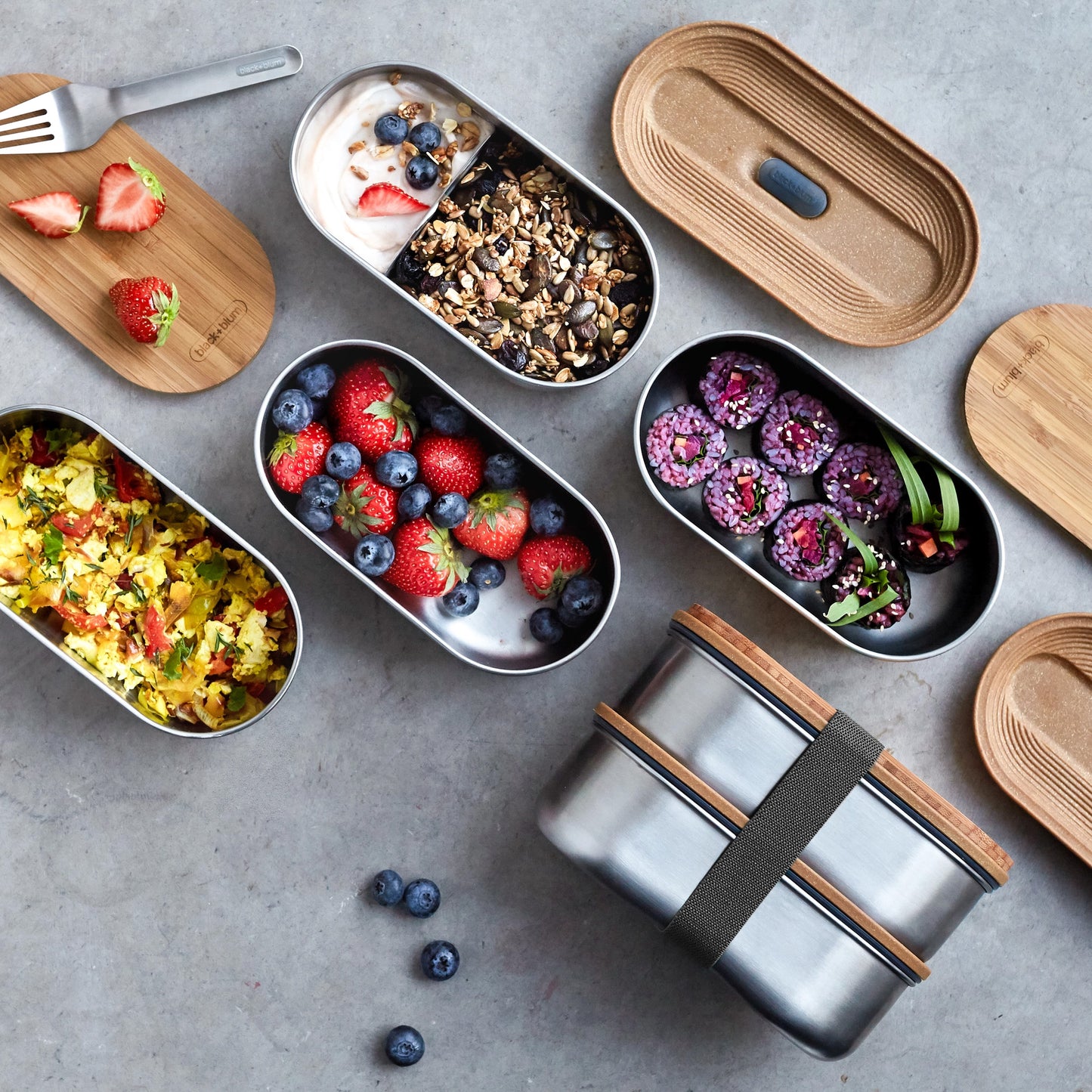 Black + Blum Stainless Steel Double Bento Box