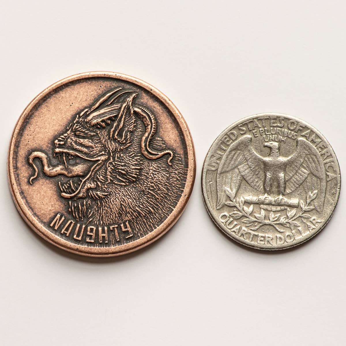 Shire Post Mint Naughty or Nice Copper Decision Maker Keepsake token