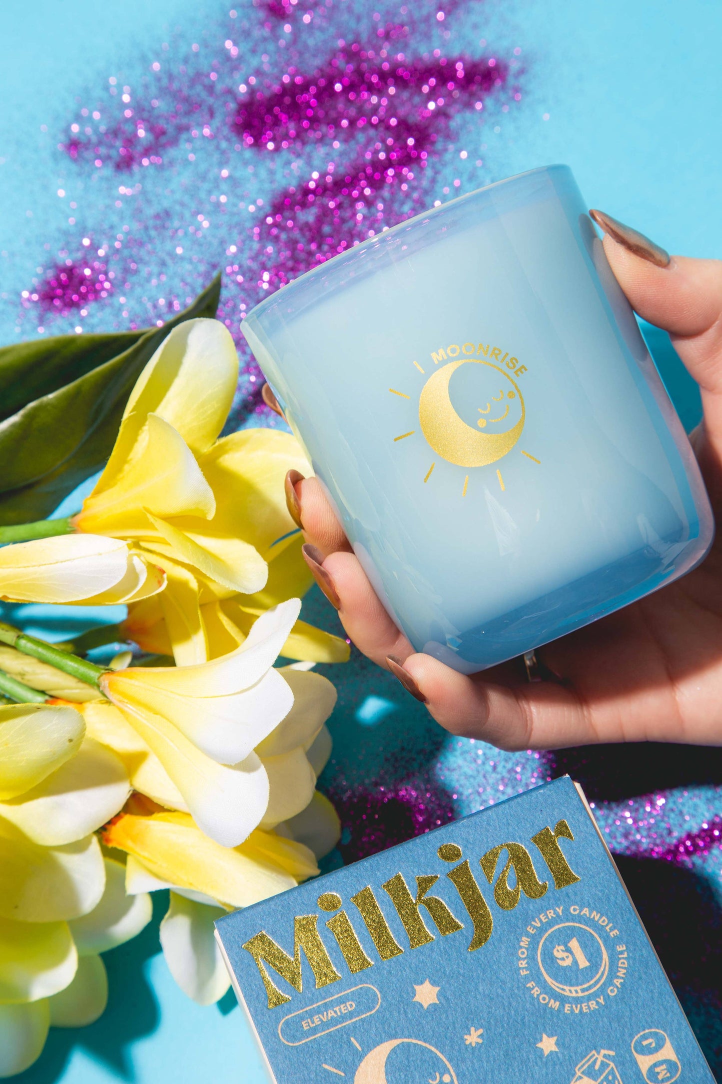 Milk Jar Candle Co. Moonrise - Neroli & Plum Coconut Soy, 8oz