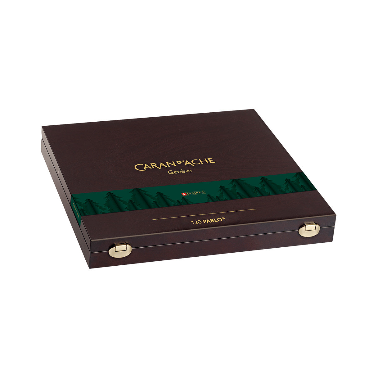 Caran d'Ache PABLO® Wooden Box Fargeblyanter, 120-sett