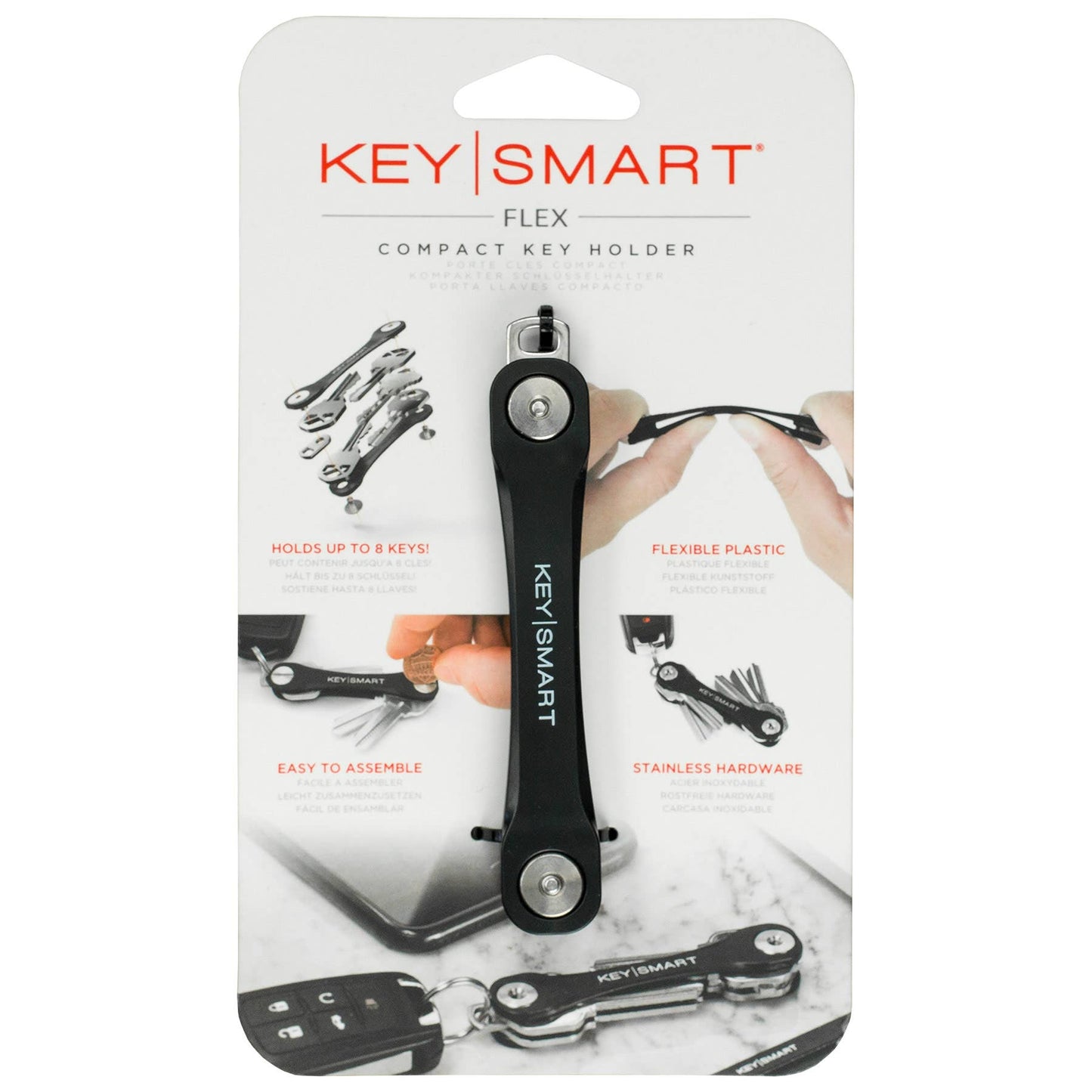 KeySmart® Flex Compact Key Organizer, Black