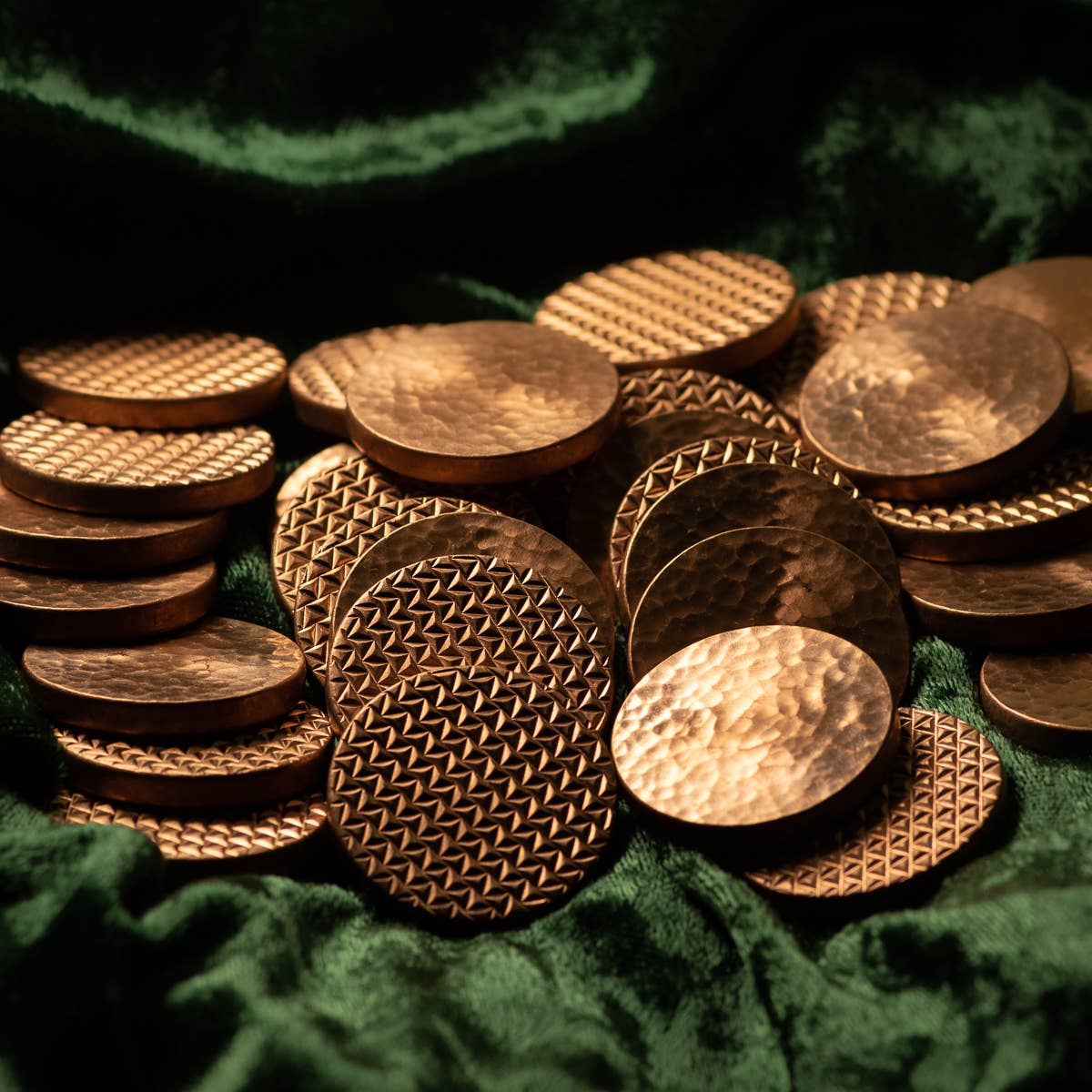Shire Post Mint Duplex Worry Coin - Geometric and Hammered Copper Coin