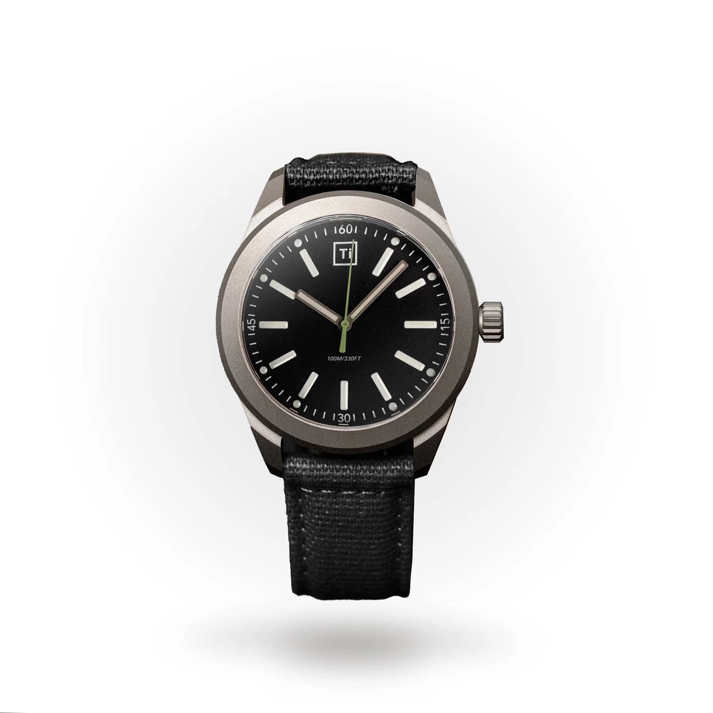 Big i Design Ti Base Line Field Watch, Black Dial