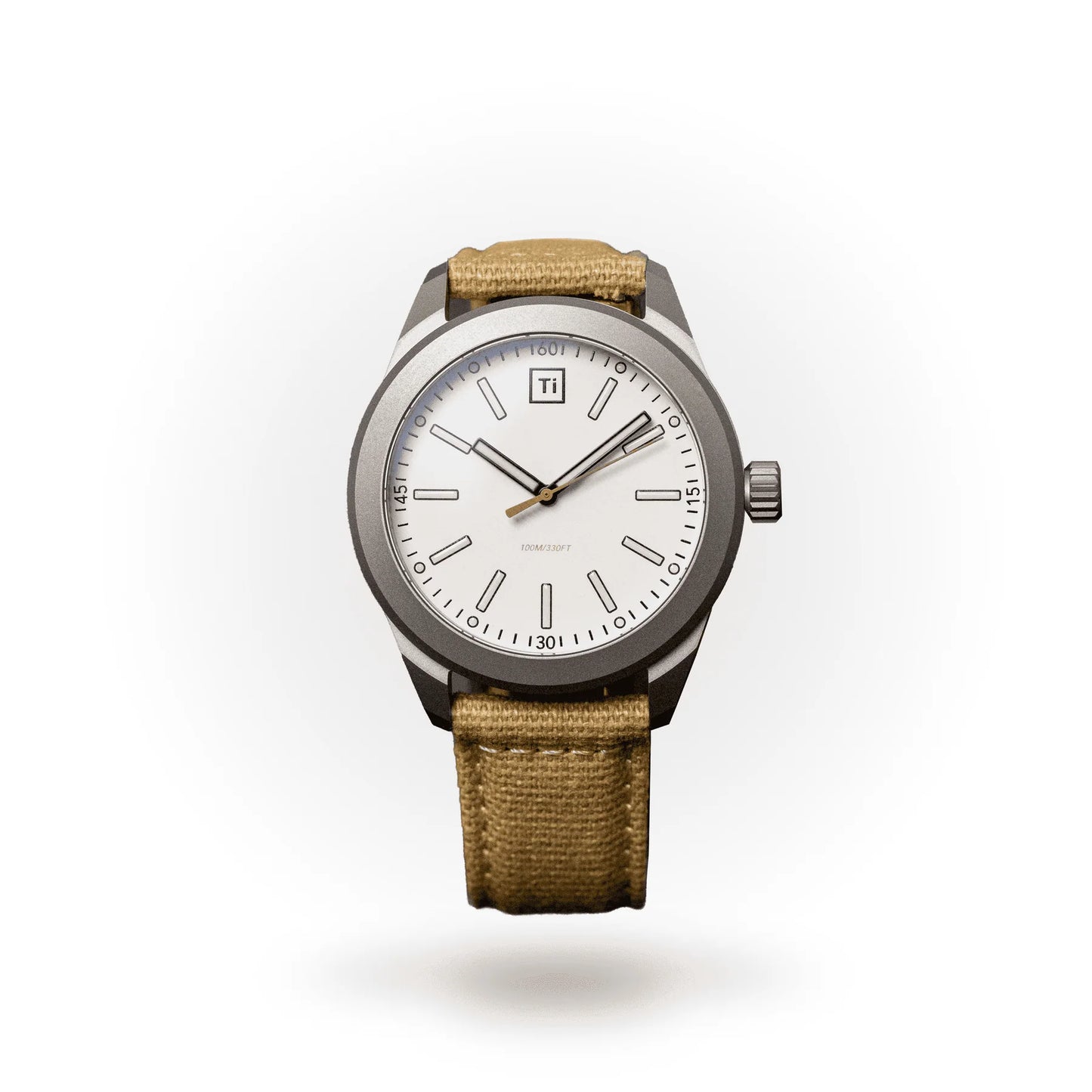 Big i Design Ti Base Line Field Watch, White Dial