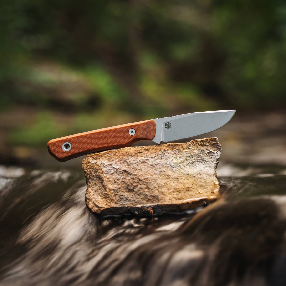 Big i Design USA Cloudland Fixed Blade, Natural Micarta