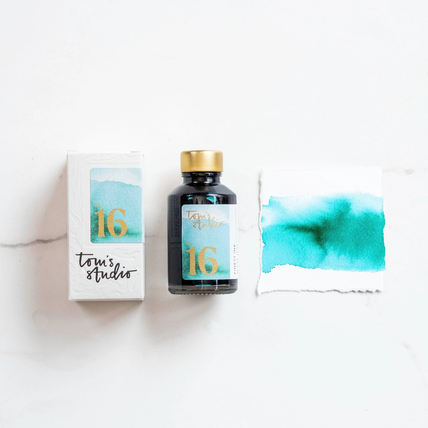 Tom’s Studio Fountain Pen Ink, 16 Sunny Teal