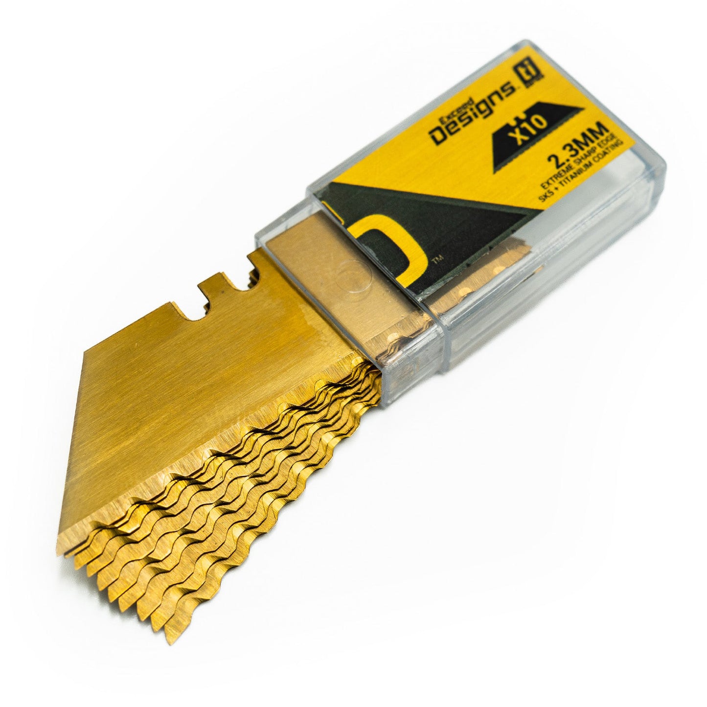 Exceed Designs 12-Point GOLD SERRATED Razor Blades