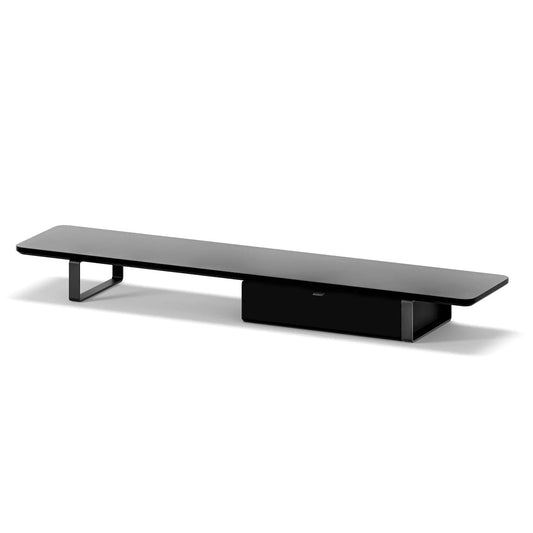 Oakywood Desk Shelf Bundle, Single Drawer Black/Black