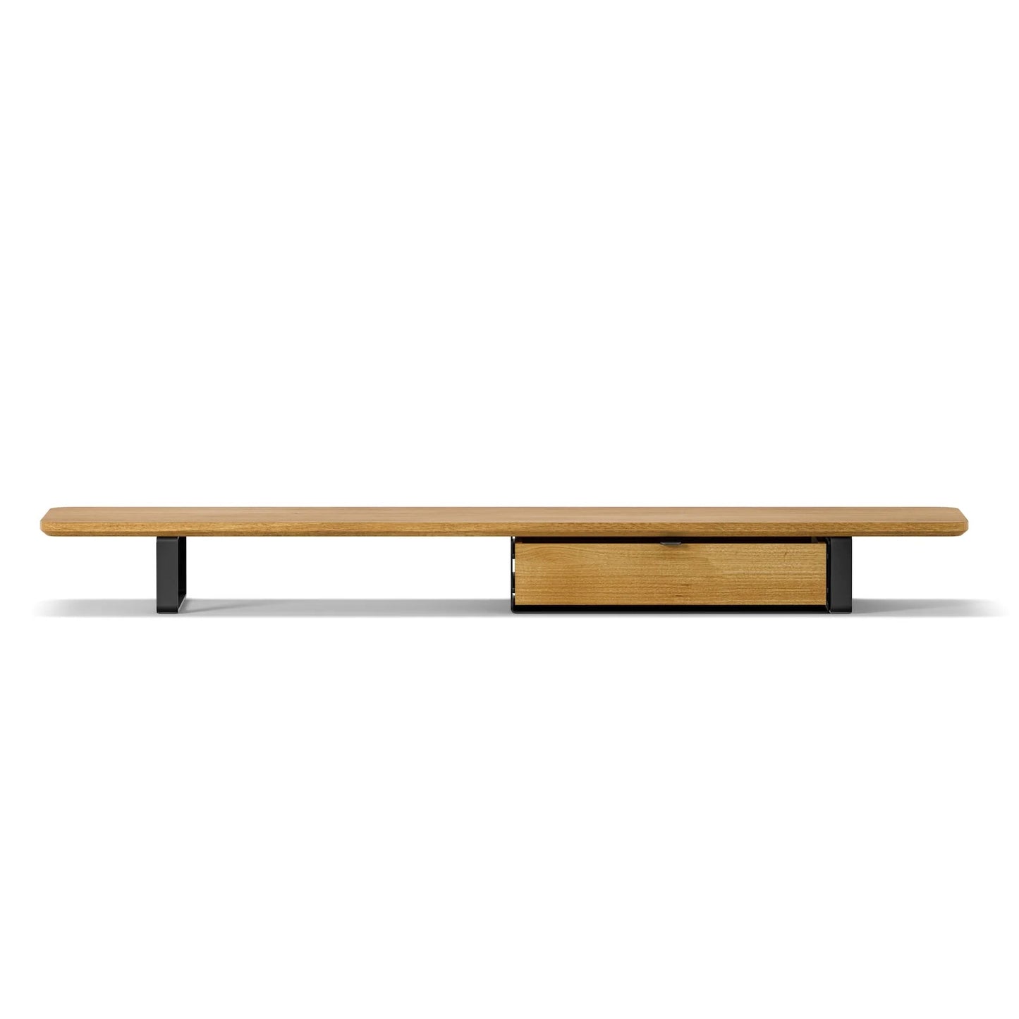 Oakywood Desk Shelf Bundle, Single Drawer Oak/Black