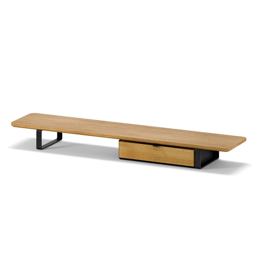Oakywood Desk Shelf Bundle, Single Drawer Oak/Black
