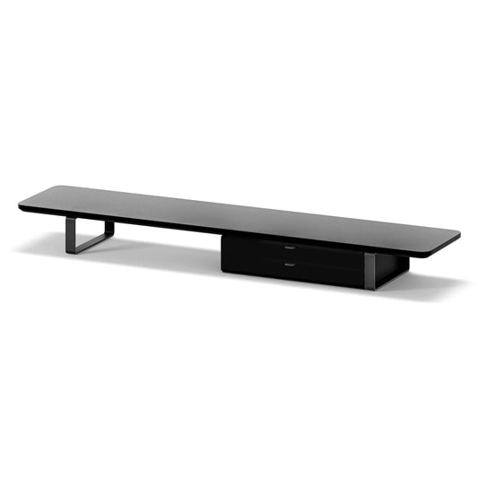 Oakywood Desk Shelf Bundle, Dual Drawer Black/Black