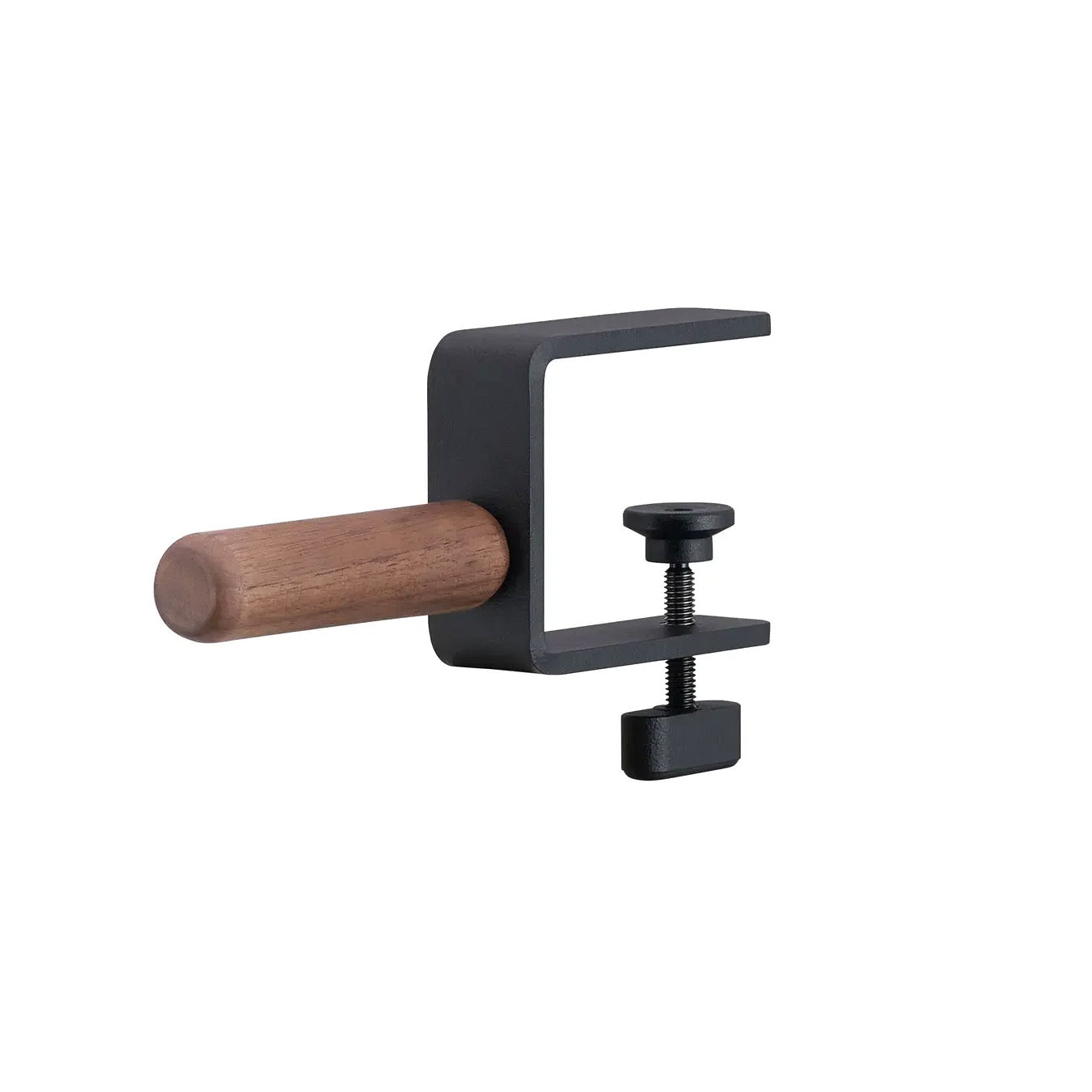Oakywood Desk-Mounted Headphone Hook, Walnut/Black