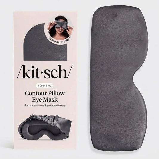 KITSCH Contour Pillow Eye Mask, Charcoal