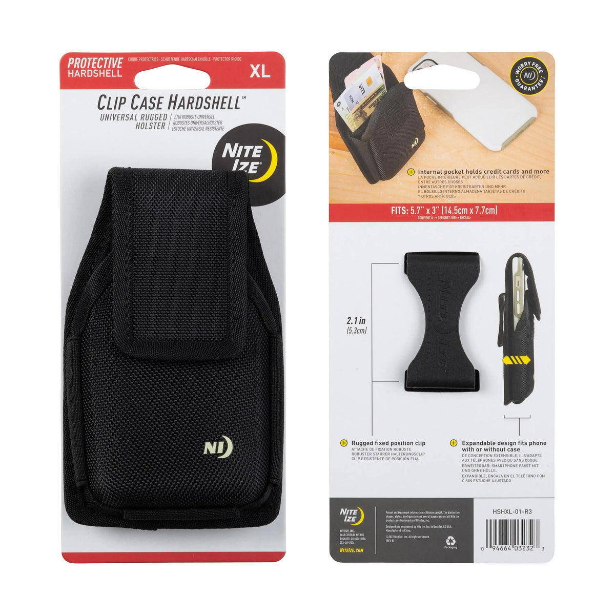 Nite Ize Clip Case Hardshell™ Universal Rugged Holsters XL, Vertical