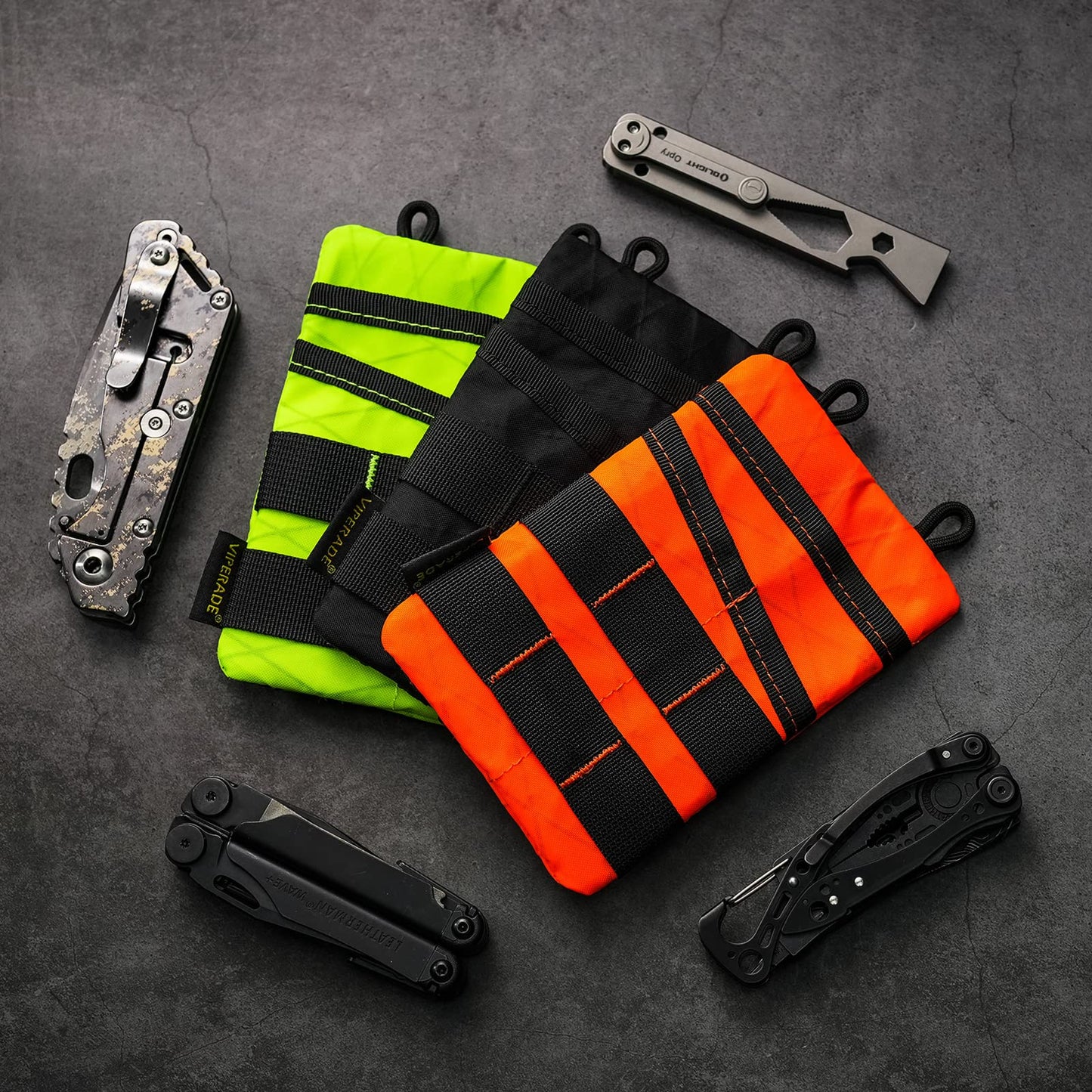 Viperade VE3 EDC Tool Organizer Pocket Pouch, X-PAC Black